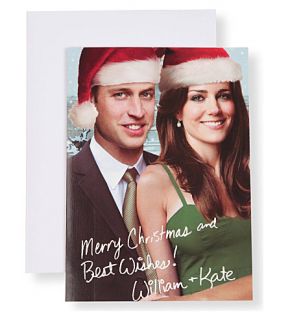 CHRISTMAS   Pack of 12 William and Kate Christmas cards