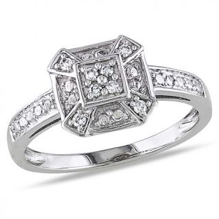 10K White Gold 0.08ct White Diamond Fashion Ring   7652426