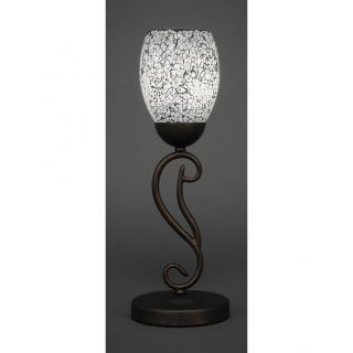 Olde Iron 17.5 H Mini Table Lamp with Oval Shade by Toltec Lighting