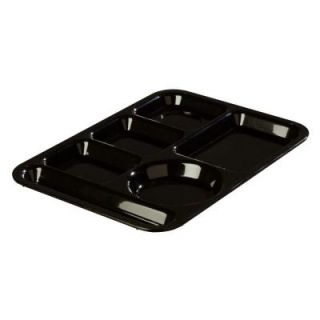 Carlisle 13.87x9.87 in. ABS Plastic Left Hand 6 Compartment Tray in Black (Case of 24) 61403