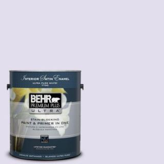 BEHR Premium Plus Ultra 1 gal. #650C 2 Powdery Mist Satin Enamel Interior Paint 775001