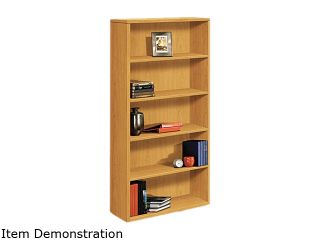 HON 105535CC 10500 Series Bookcase, 5 Shelves, 36w x 13 1/8d x 71h, Harvest