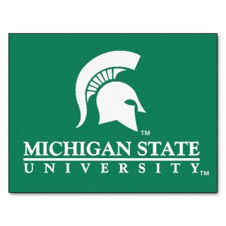 Fanmats Machine Made Michigan State University Green Nylon Allstar Rug