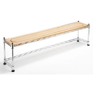 Whitmor Supreme Shelf With Wood Top, Chrome/Wood