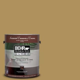 BEHR Premium Plus Ultra 1 gal. #S310 5 Brazilian Citrine Eggshell Enamel Interior Paint 275301