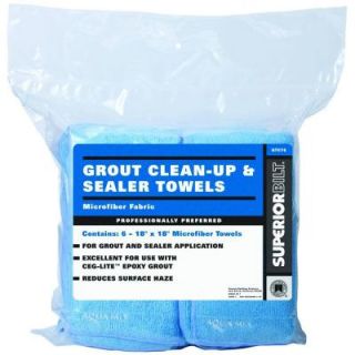 Custom Building Products SuperiorBilt 18 in. x 18 in. Microfiber Grout Clean Up and Sealer Towels (6 Pieces / Bag) GTCT6