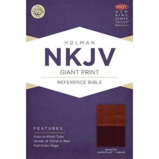 Holy Bible: New King James Version Giant Print Reference Bible, Brown/Tan, LeatherTouch