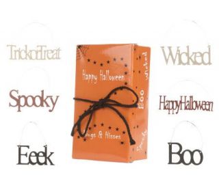 Quacker Factory Set of 36 Halloween Word Ornaments in Gift Box —