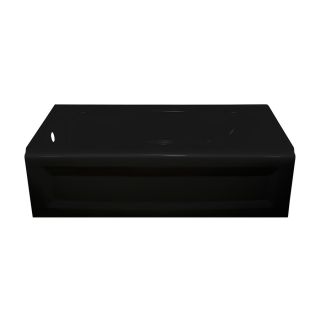 Style Selections Black Acrylic Oval in Rectangle Skirted Bathtub with Left Hand Drain (Common: 30 in x 54 in; Actual: 19 in x 30 in x 53.875 in)