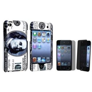 INSTEN Hundred Dollar Rubber Coated Hard Case+Privacy Film For iPod touch 4 4th G