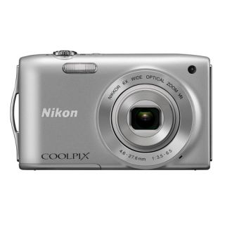 Nikon COOLPIX S3300 Silver 16MP Digital Camera w/ 6x Optical Zoom Lens, 2.7" LCD Display, HD Video, Image Stabilization