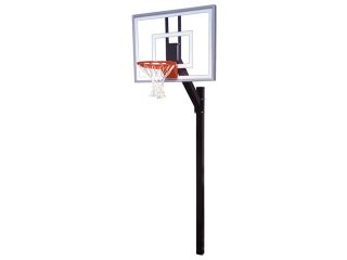 First Team Legacy Turbo In Ground Basketball Hoop with 54 Inch Glass Backboard