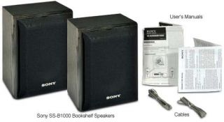 Sony SS B1000 Bookshelf Speakers   5 1/4 Inch Woofer, Frequency Response 80 50kHz, 120 Watts (Pair)