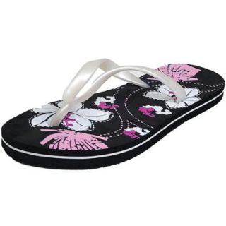 Womens Flip Flops Beach Summer Sandals Thongs EVA Foam Rubber Sole 5 Cool Colors White Size 9
