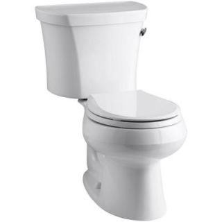 KOHLER Wellworth 2 piece 1.28 GPF Single Flush Round Toilet in White K 3947 RA 0