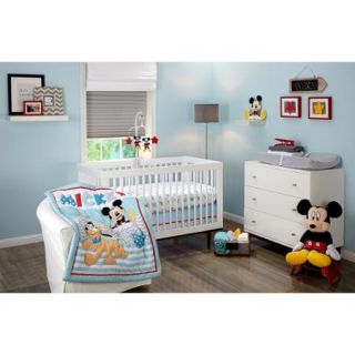 Disney Let's Go Mickey Mouse 3 Piece Crib Bedding Set