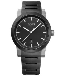 Hugo Boss Mens Neo Black Silicone Strap Watch 44mm 1512956   Watches