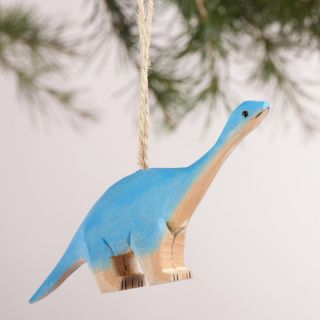 Wood Dinosaur Ornaments, Set of 3