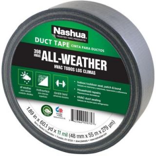 Nashua Tape 1 7/8 in. x 60 yd. 398 All Weather HVAC Duct Tape in Silver 1207795