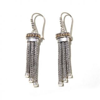 Bali Designs by Robert Manse Tiered Tassel Drop Sterling Silver Earrings with 1   7737931
