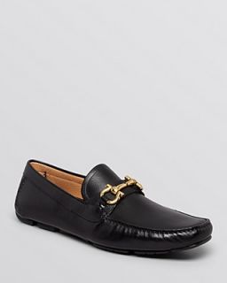 Salvatore Ferragamo Parigi Pebbled Leather Driving Loafers