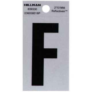 The Hillman Group 2 in. Vinyl Reflective Letter F 839330