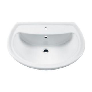 American Standard Cadet 6 in. Pedestal Sink Basin with Center Hole Only in White 0236.001.020