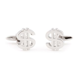 Cuff Daddy Silvertone Money Money Money Cuff Links