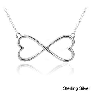 Mondevio Sterling Silver Infinity Heart Necklace   Shopping