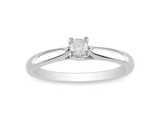 1/6ct Diamond TW Solitaire Ring Silver