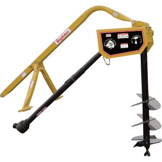King Kutter PTO Posthole Digger — With 12in. Auger, Model# PHD-12-SC-YK  Auger Powerheads, Bits   Extensions
