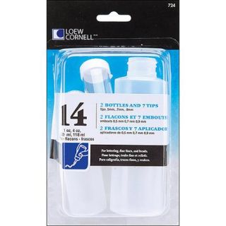 Loew Cornell Empty Plastic Bottles and Tips, Clear