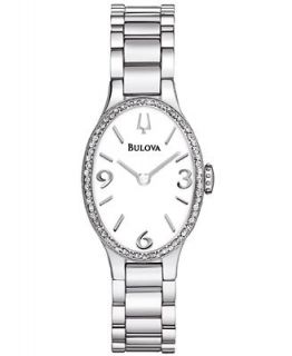 Bulova Womens Diamond (1/3 ct. t.w.) Stainless Steel Bracelet Watch