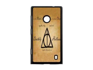 Creative Design Hot Movie&Harry Potter Deathly Hallows Symbol  Background Case Cover for Nokia Lumia 520  Personalized Hard Cell Phone Back Protective Case Shell Perfect as gift