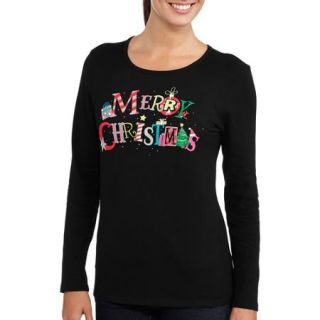 Women's Long Sleeve Graphic Christmas T Shirt