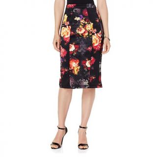Colleen Lopez Scuba Pencil Skirt with Paneling Detail   7755830