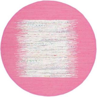Safavieh Montauk Ivory/Pink 4 ft. x 4 ft. Round Area Rug MTK711A 4R