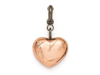 Bronze Diego Massimo Black Rhodium Rose tone Heart Charm