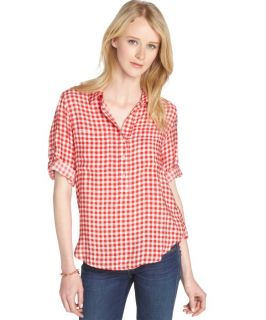 Velvet Heart Red And White Gingham 'cheryl' Camper Shirt (333186201)