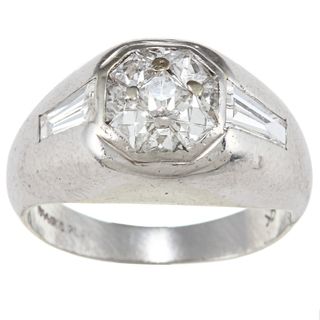 Platinum 1 1/3ct TDW Diamond Estate Ring (I J, SI1 SI2)