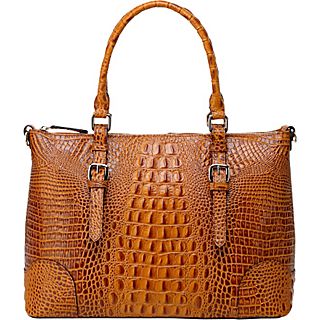 Vicenzo Leather Carole Croc Embossed Leather Tote