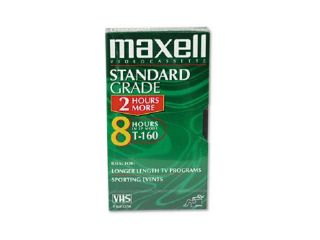 maxell 213010 160 Min Stan   Vhs Video Cass 1 Pack