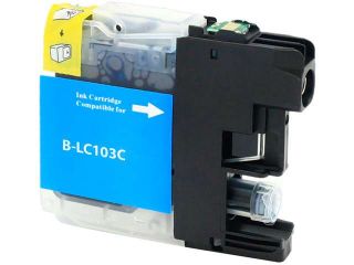 Green Project B LC103C Cyan Ink Cartridge Replaces Brother LC103C
