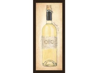 Grand Cru Blanc Bottle by Emily Adams Framed Art, Size 11.5 X 26.5
