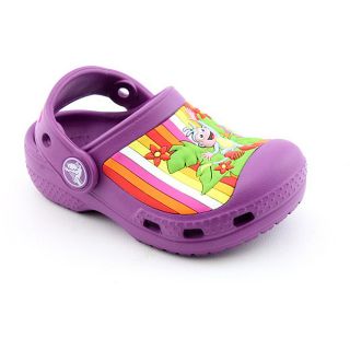 Crocs Girls Dora Multistripe Custom Clog Purple Casual Shoes