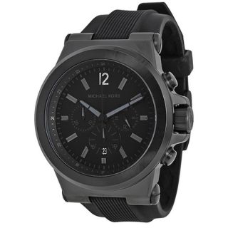 Michael Kors Mens MK8152 Black Silicone Strap Watch   13140591