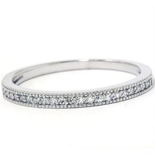 1/8ct Diamond Wedding Ring 14K White Gold