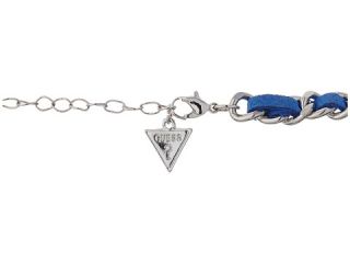 GUESS Woven Chain Know Lariat 32 Necklace inch Silver/Blue