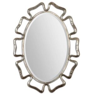 Uttermost 12874 Beccaria Silver Oval Mirror