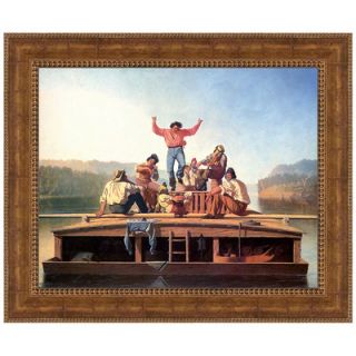 Design Toscano Jolly Flatboatmen in Port, 1857 Replica Painting Canvas